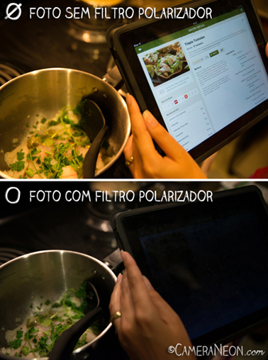 Filtro polarizador; câmera; foto; fotografia; como tirar fotos; acessórios para fotografia; Cozinhando; iPad; Receita; cooking; Recipe; Fish